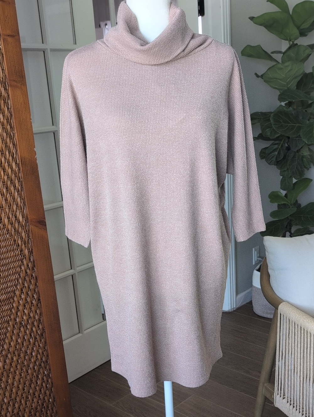 Everly Women’s Turtleneck Sweater Mini Dress - Small